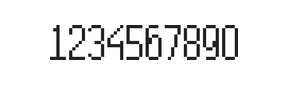 5×11数字点阵字体 ddN511AB0544