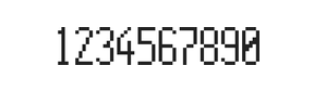 5×11数字点阵字体 ddN511AB0552