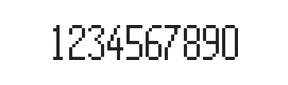 5×11数字点阵字体 ddN511AB0563