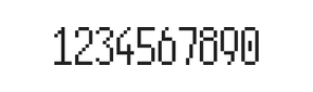 5×11数字点阵字体 ddN511AB0566