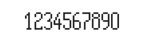 5×11数字点阵字体 ddN511AB0571