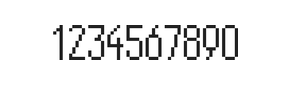 5×11数字点阵字体 ddN511AB0573