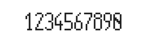 5×11数字点阵字体 ddN511AB0583