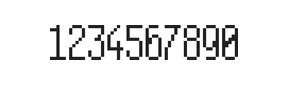 5×11数字点阵字体 ddN511AB0585