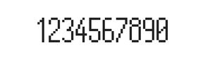 5×11数字点阵字体 ddN511AB0586