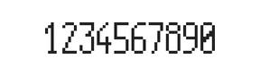 5×11数字点阵字体 ddN511AB0589
