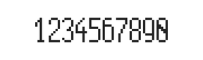 5×11数字点阵字体 ddN511AB0590
