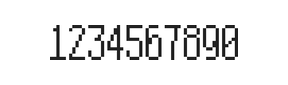 5×11数字点阵字体 ddN511AB0594