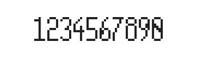 5×11数字点阵字体 ddN511AB0595
