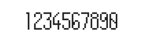 5×11数字点阵字体 ddN511AB0601