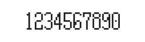 5×11数字点阵字体 ddN511AB0602