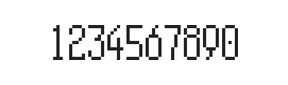 5×11数字点阵字体 ddN511AB0610