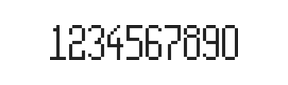 5×11数字点阵字体 ddN511AB0612