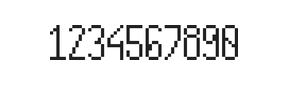 5×11数字点阵字体 ddN511AB0624
