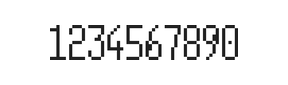 5×11数字点阵字体 ddN511AB0625