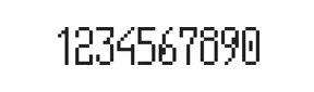 5×11数字点阵字体 ddN511AB0627