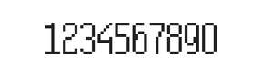 5×11数字点阵字体 ddN511AB0636