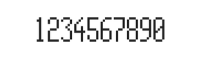 5×11数字点阵字体 ddN511AB0643