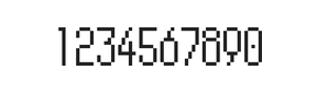 5×11数字点阵字体 ddN511AB0650