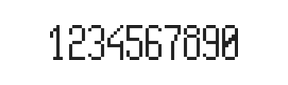 5×11数字点阵字体 ddN511AB0652