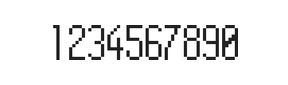 5×11数字点阵字体 ddN511AB0656