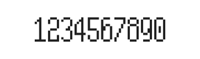 5×11数字点阵字体 ddN511AB0660