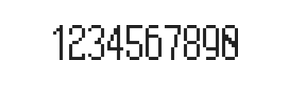 5×11数字点阵字体 ddN511AB0666