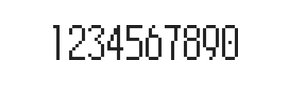5×11数字点阵字体 ddN511AB0669