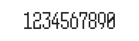 5×11数字点阵字体 ddN511AB0675