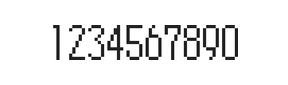 5×11数字点阵字体 ddN511AB0678