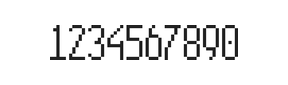 5×11数字点阵字体 ddN511AB0679