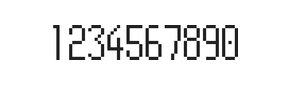 5×11数字点阵字体 ddN511AB0681