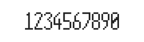 5×11数字点阵字体 ddN511AB0688