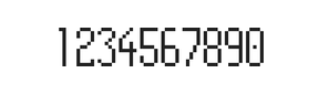 5×11数字点阵字体 ddN511AB0692