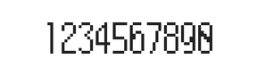 5×11数字点阵字体 ddN511AB0693