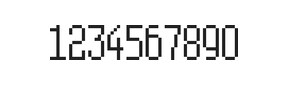 5×11数字点阵字体 ddN511AB0694