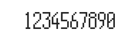 5×11数字点阵字体 ddN511AB0700
