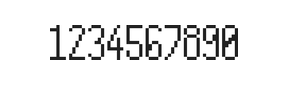 5×11数字点阵字体 ddN511AB0702