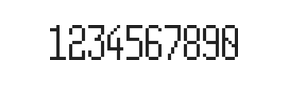 5×11数字点阵字体 ddN511AB0703