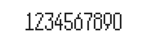 5×11数字点阵字体 ddN511AB0704