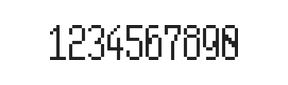 5×11数字点阵字体 ddN511AB0706