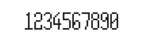 5×11数字点阵字体 ddN511AB0709