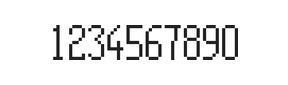 5×11数字点阵字体 ddN511AB0711