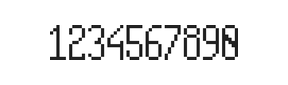 5×11数字点阵字体 ddN511AB0714