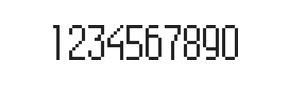 5×11数字点阵字体 ddN511AB0723