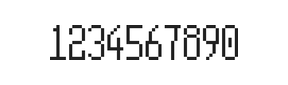 5×11数字点阵字体 ddN511AB0726