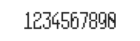 5×11数字点阵字体 ddN511AB0729