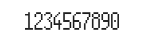 5×11数字点阵字体 ddN511AB0735