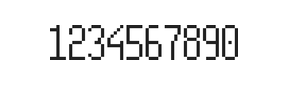 5×11数字点阵字体 ddN511AB0736