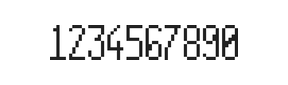 5×11数字点阵字体 ddN511AB0737